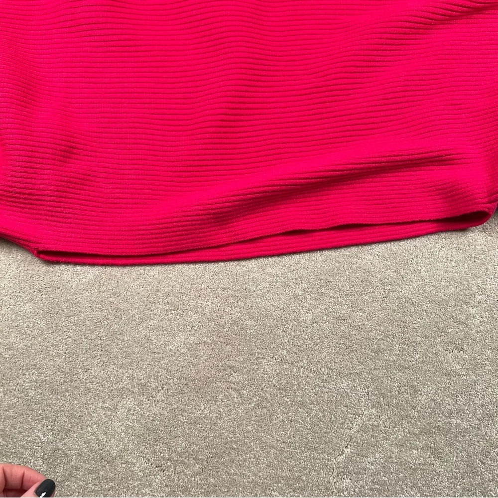 Altard State Sweater Cropped Ribbed Knit Batwing Pink Fuscia women's medium